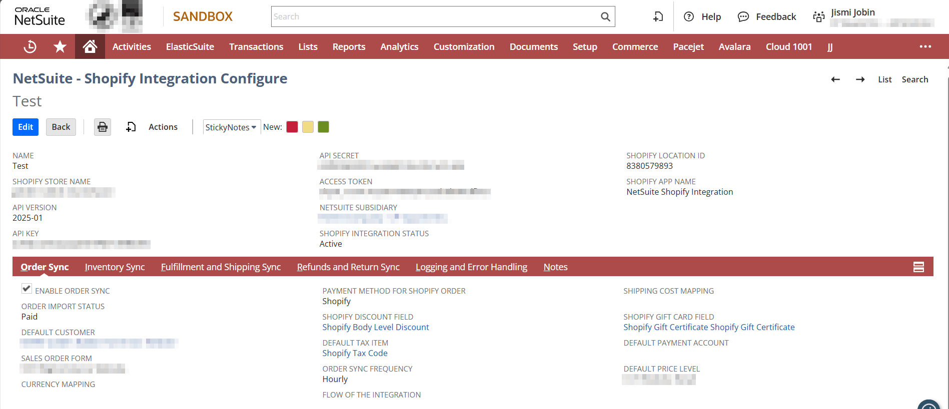 NetSuite-Shopify Integration