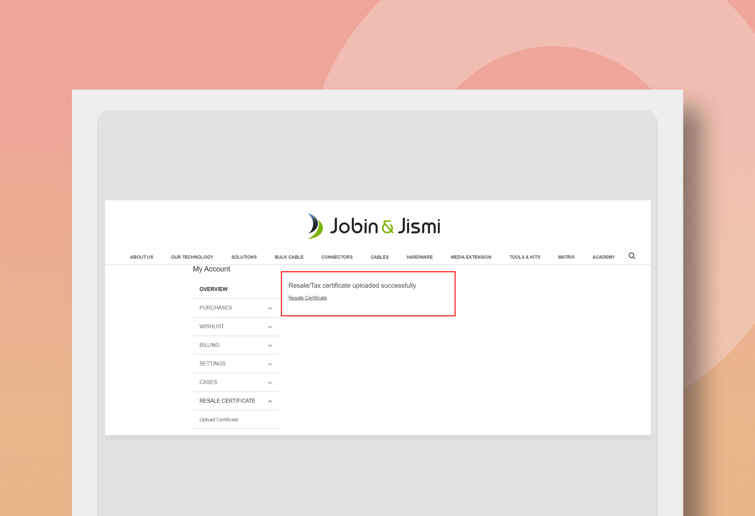 Resale Tax Certificate Auto Upload Extension